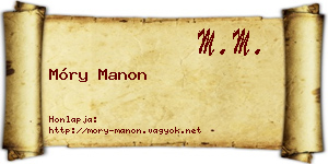 Móry Manon névjegykártya